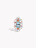 3ct Marquise Aquamarine Lace Garden Ring