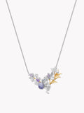 Custom: 3ct Purple Star Sapphire Cat & Lily Necklace