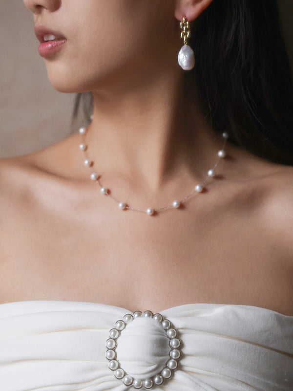 The Clymene Gold-Filled Freshwater Pearl Necklace