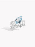 Frostfall Aquamarine Snowflake Ring