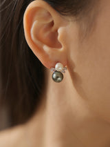 The Duet Silver Gold-Filled Akoya & Tahitian Pearl Earring