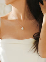 The Diana Edison Pearl Silver Pendant Necklace