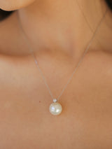 The Diana Edison Pearl Silver Pendant Necklace