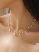 The 18K Daisy Freshwater Pearl Necklace