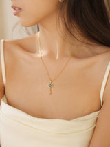 The Ivy 18K Emerald Key Pendant Necklace