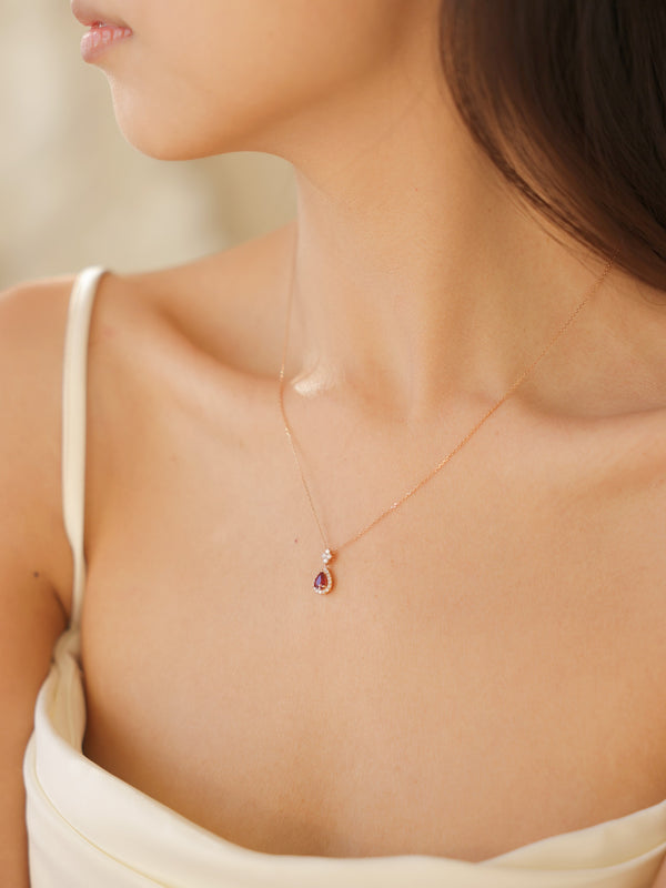 The Clover 18K Pigeon Blood Ruby Necklace