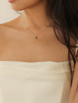 The Olive 18K 0.19ct Emerald Necklace