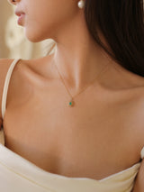 The Olive 18K 0.19ct Emerald Necklace