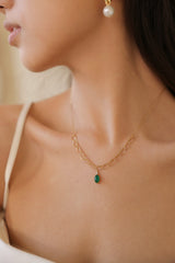 The Seraphina 18K 1.5ct Emerald Necklace