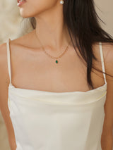 The Seraphina 18K 1.5ct Emerald Necklace