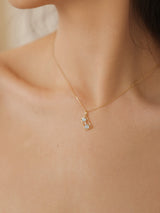 The Hourglass 18K Aquamarine Necklace