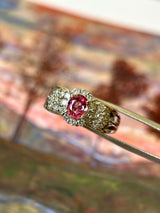 Sold: Certified Vintage 0.629ct Padparadscha Pink Sapphrie Ring