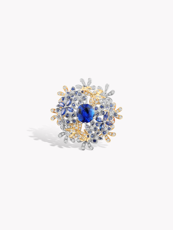 Royal Blue Spinning Goldfish Ring