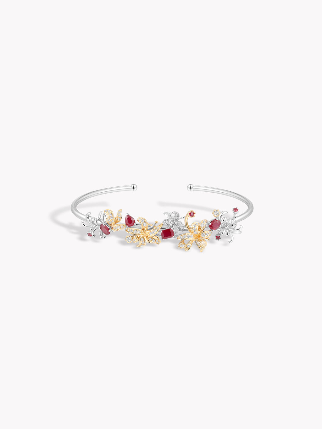 Ruby Manjusaka White Gold Bracelet
