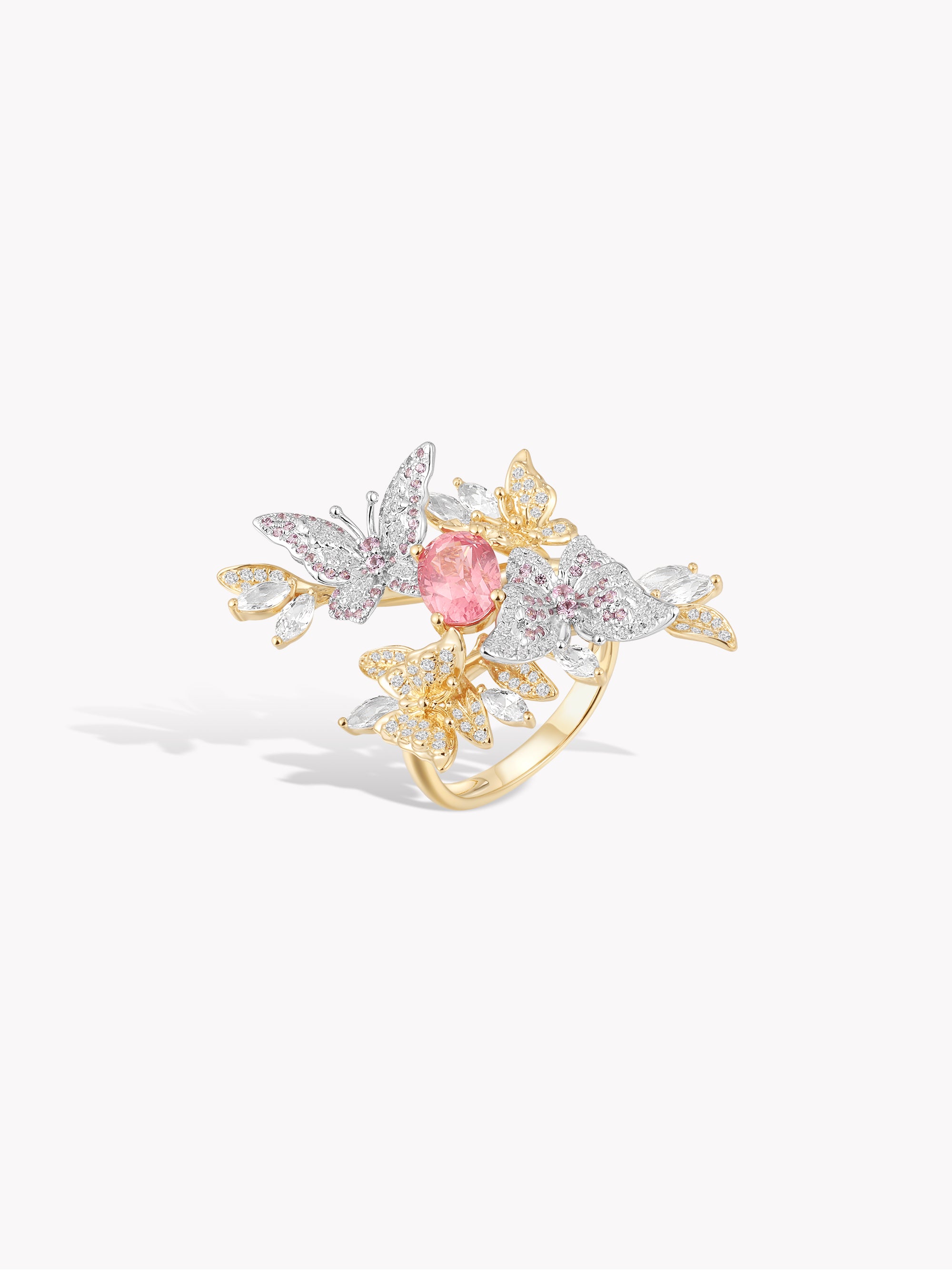 Custom: 1.2ct Mahenge Spinel Lacewing Butterfly Ring