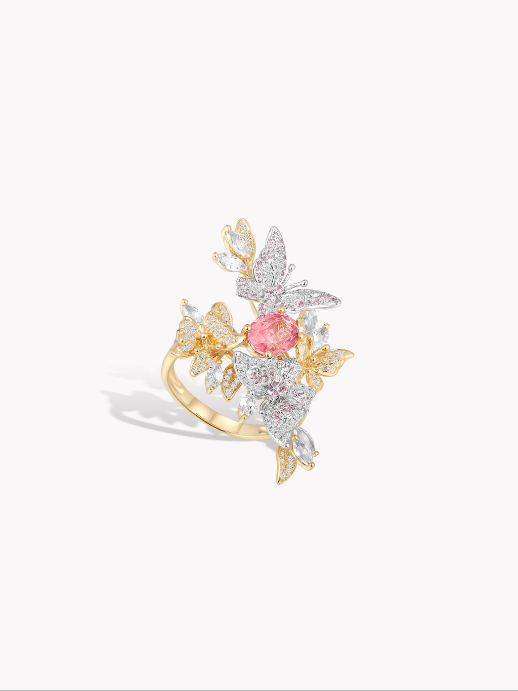 Custom: 1.2ct Mahenge Spinel Lacewing Butterfly Ring