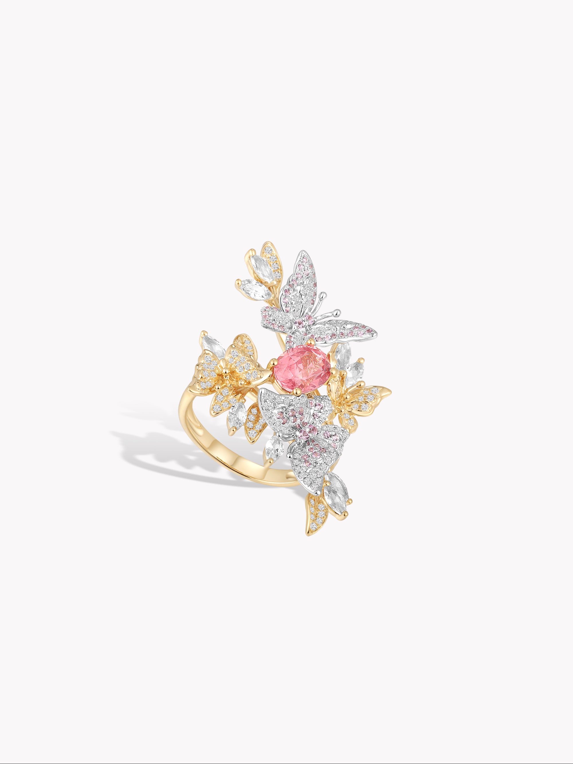 Custom: 1.2ct Mahenge Spinel Lacewing Butterfly Ring