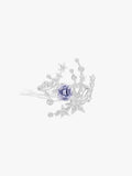 0.94ct Gray Spinel Natural Diamonds Meteor Streamline Ring