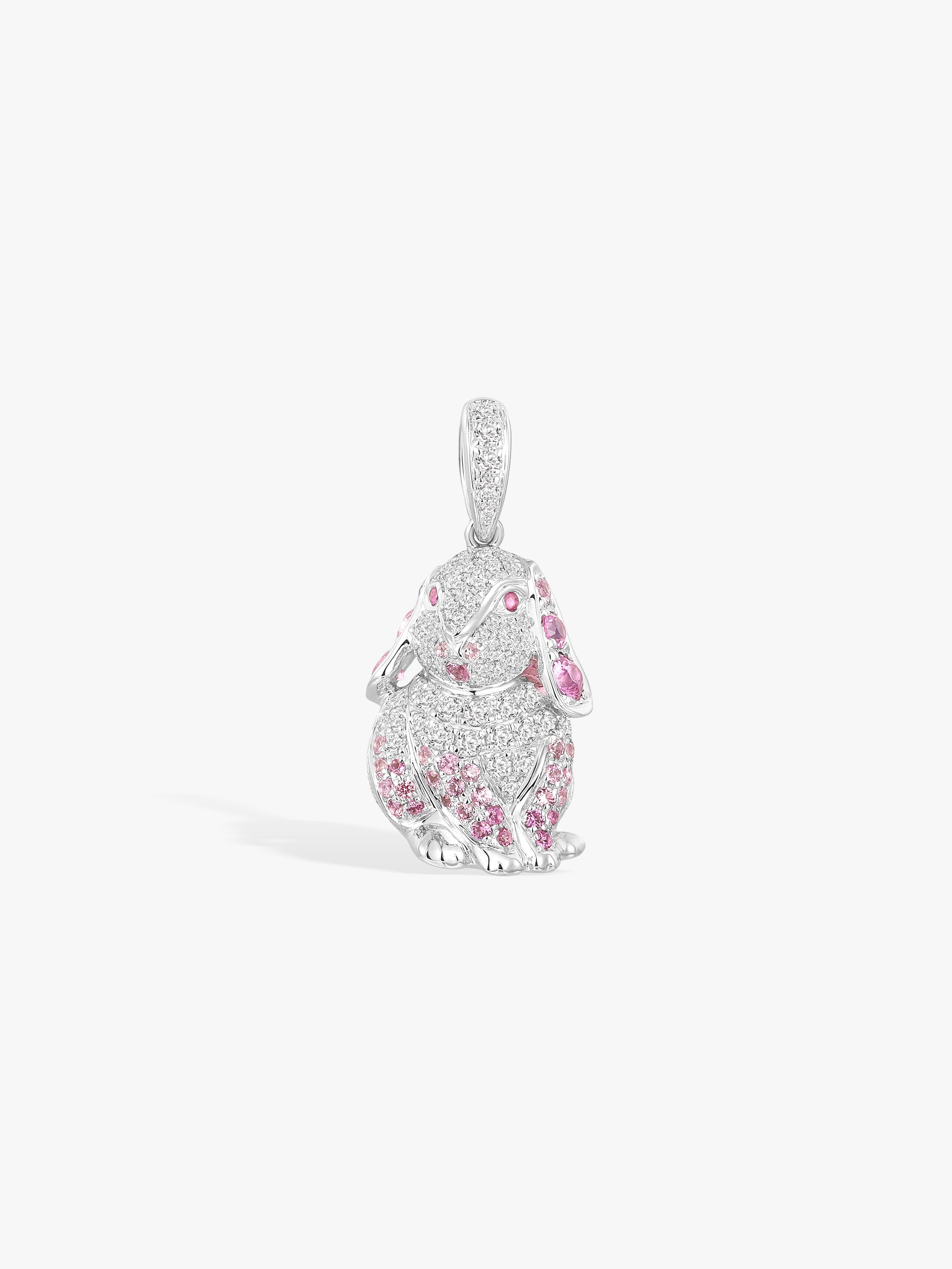 Natural Diamonds Full Paved Rabbit Pendant