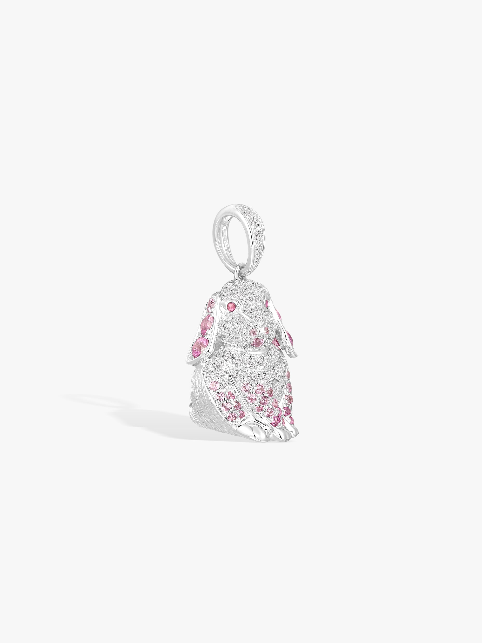 Natural Diamonds Full Paved Rabbit Pendant