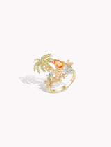 California Series Fanta Stone Palm Tree Ring
