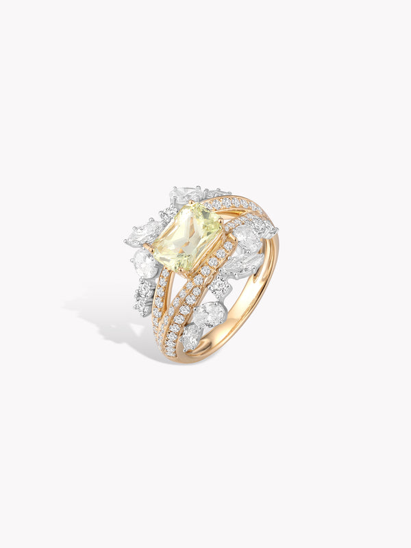 Chrysoberyl Twisted Ring