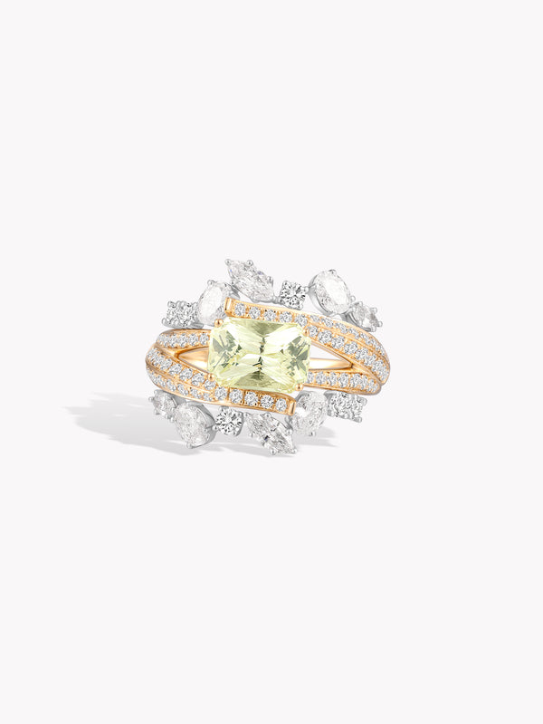 Chrysoberyl Twisted Ring