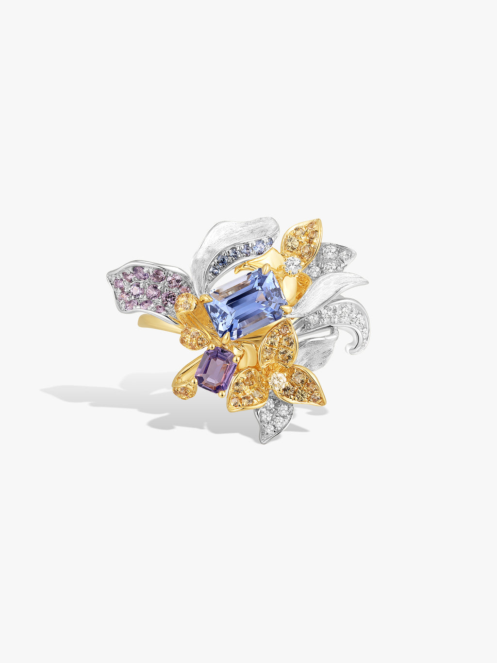 1.27ct Glacier Blue Sapphire Natural Diamonds Iris Ring