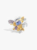1.27ct Glacier Blue Sapphire Natural Diamonds Iris Ring