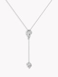 White Diamond Swan Slider Necklace