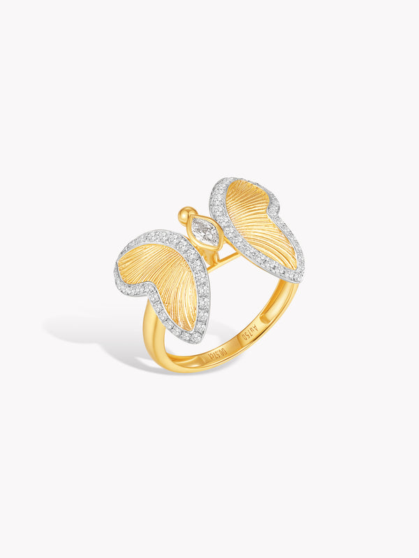 Winged Diamond Ring