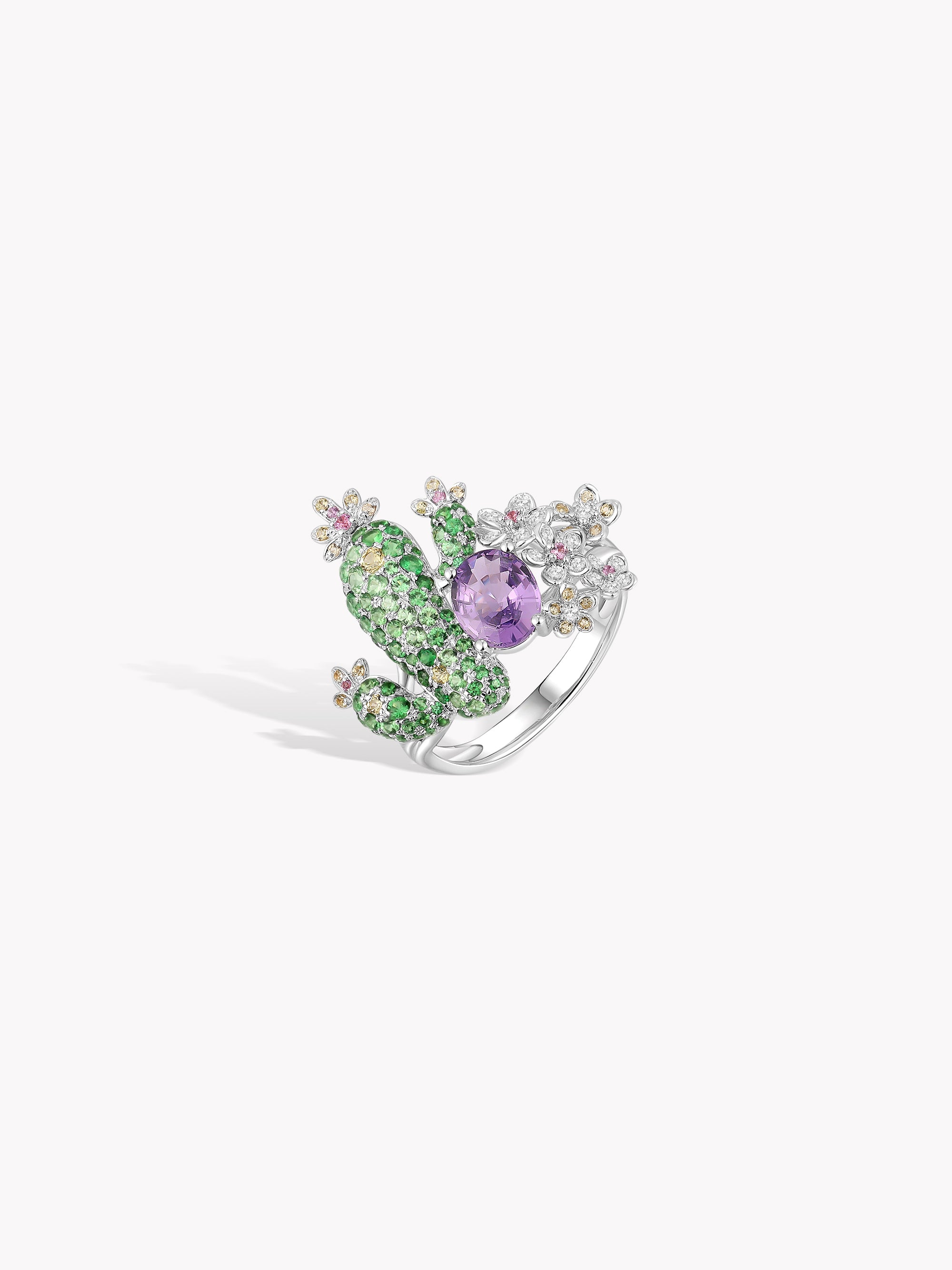 California Series Sapphire Cactus Ring