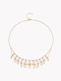 18k Yellow Gold Leaf Lace Necklace