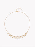 18k Yellow Gold Double Leaf Lace Necklace