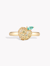 Yellow Sapphire Peach Fruit Ring