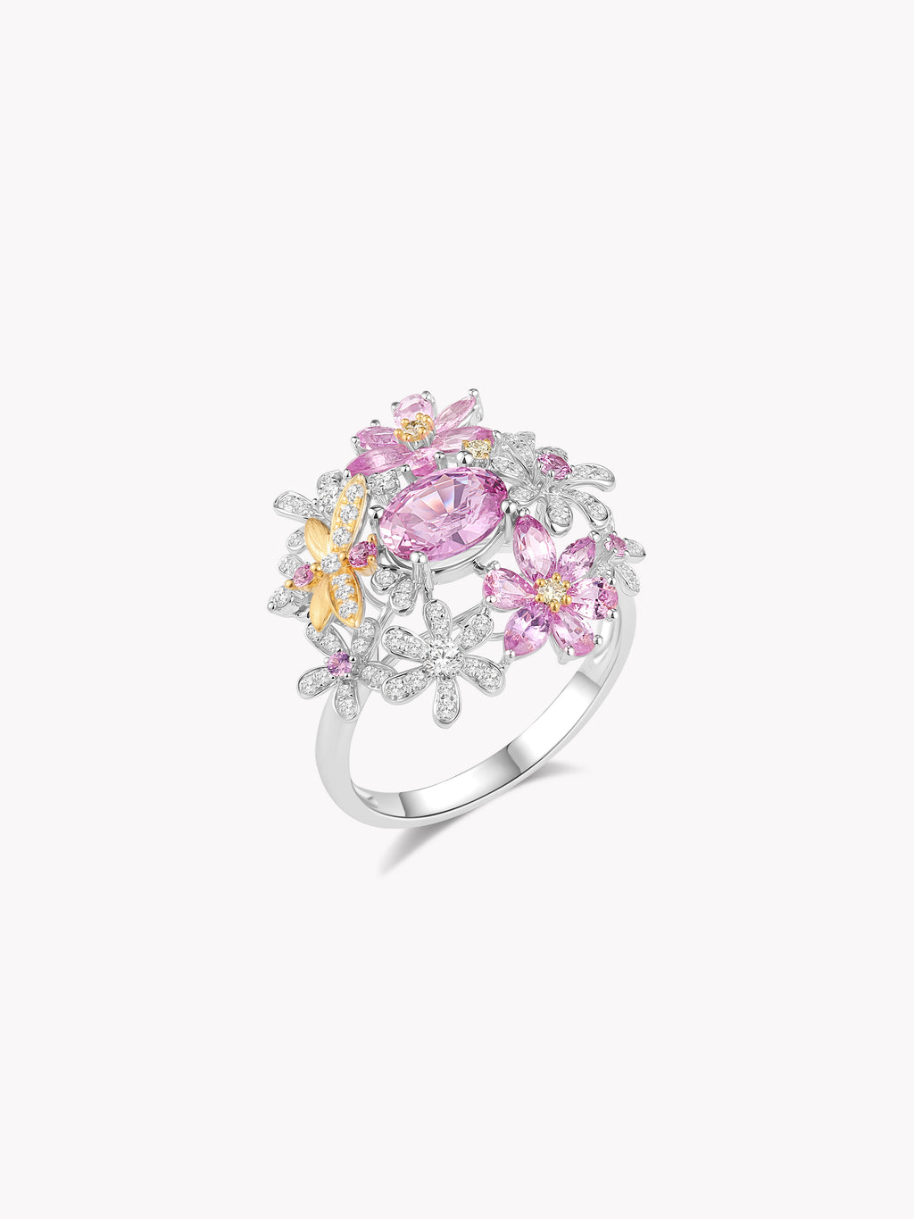 Custom: Certified 1.15ct natural Pink Sapphire ring in 18K Solid gold