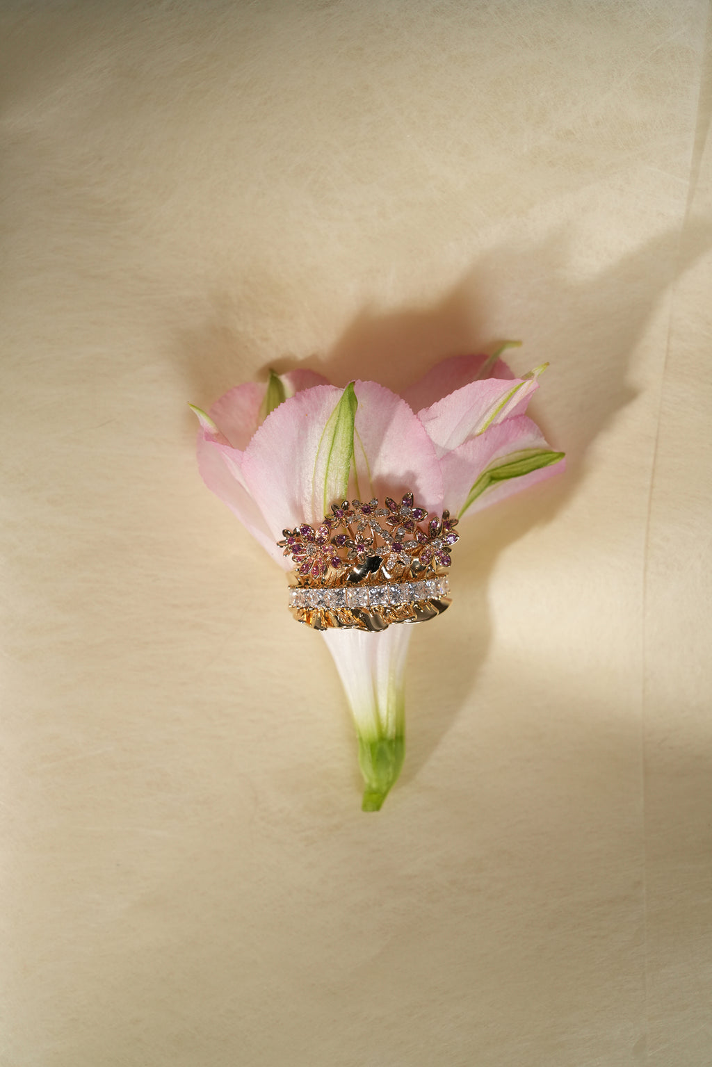 Pink Sapphire Full Bouquet Ring