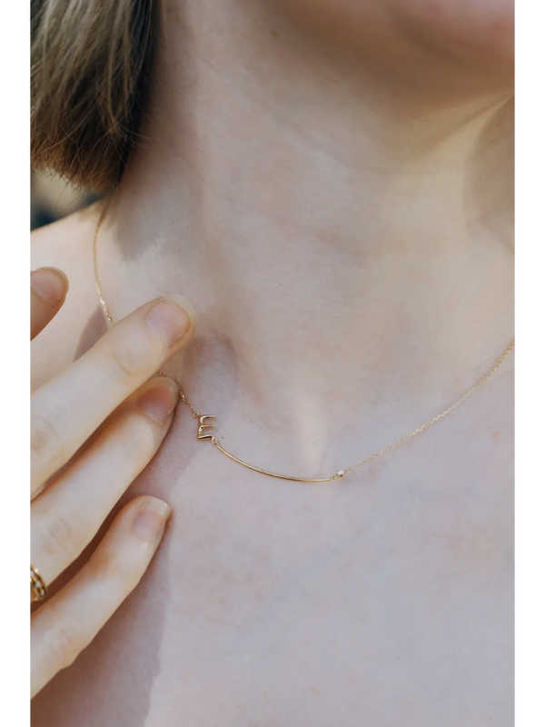 The Initial Letter Necklace in 9K Gold