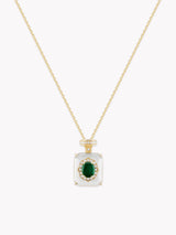 Certified Emerald Pendant Necklace in 18k Gold