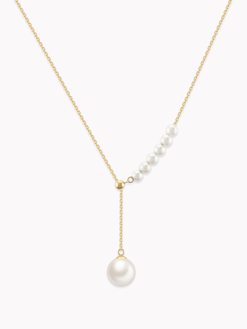 Lyra Adjustable Akoya Pearl Y Necklace