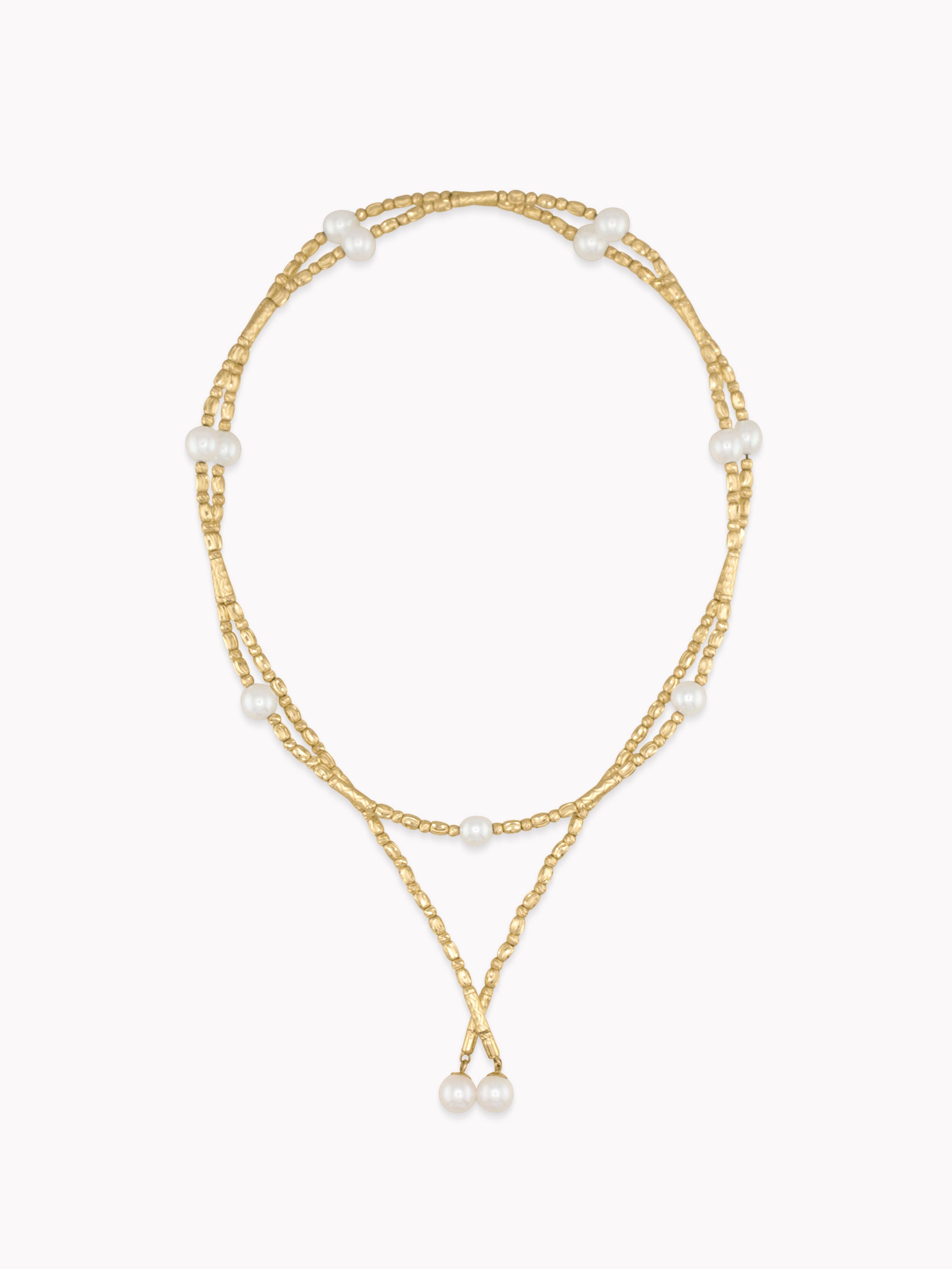 Versatile Magnetic Akoya Pearl Necklace in 18K Gold