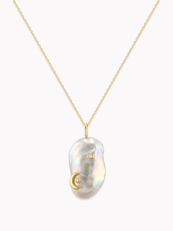 Luna Baroque Pearl Pendant Necklace