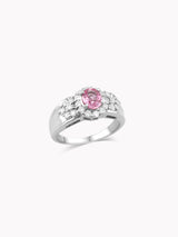 Sold: Certified Vintage 0.629ct Padparadscha Pink Sapphrie Ring