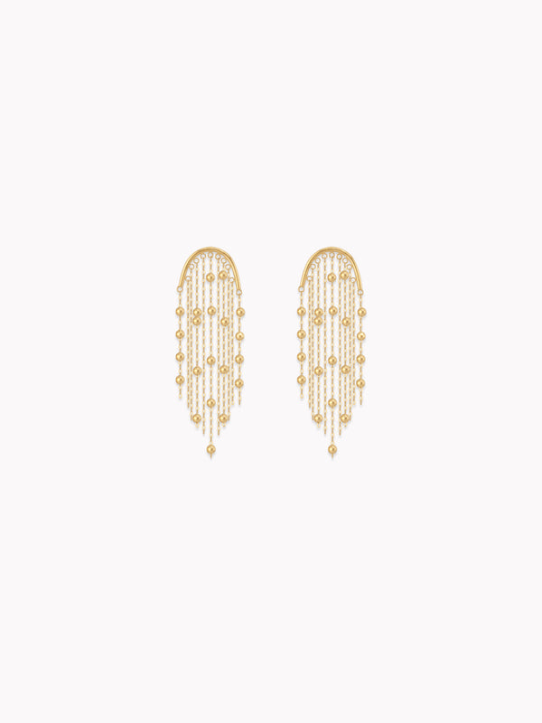 Gleaming Tassel Drop Earrings