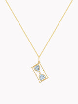 Hourglass 18K Aquamarine Pendant Necklace