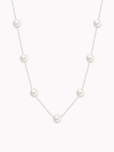 Starry 18K White Gold Freshwater Pearl Necklace