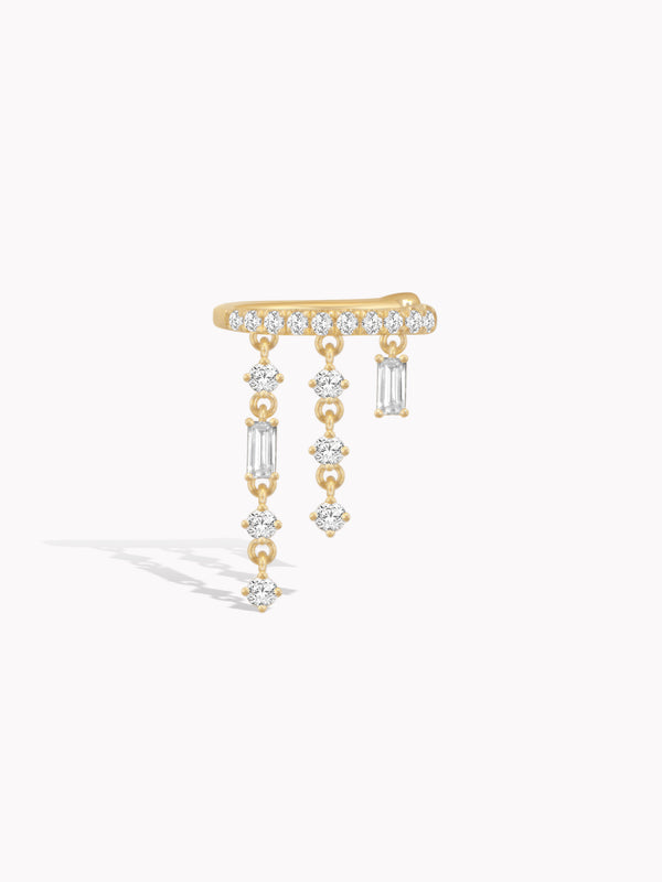 Cleo Ear Cuff with Diamond Fringe