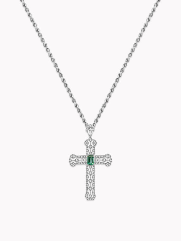 Clementine Cross in Emerald