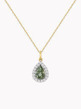 Verdant Teardrop Tourmaline Pendant