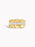 Golden Ruffle Diamond Ring